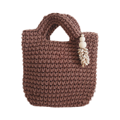 Sac en crochet Mona, marron