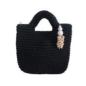 Sac en crochet Mona, noir