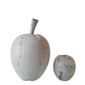 Pomme décorative blanche - M