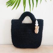 Sac en crochet Mona, noir