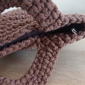 Sac en crochet Mona, marron