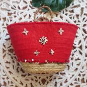Panier Coquillage rouge