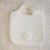 Sac en crochet Mona, blanc