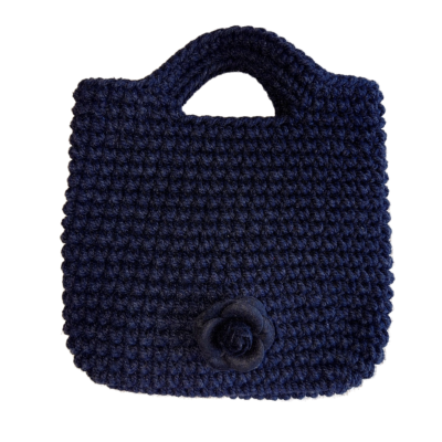 Sac en crochet Mona, noir