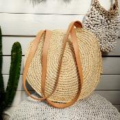 Sac Dacota rond en raphia naturel