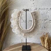 Collier décoratif Leony, blanc 