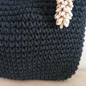 Sac en crochet Mona, noir