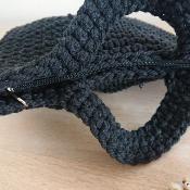 Sac en crochet Mona, noir