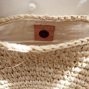 Sac Dacota rond en raphia naturel