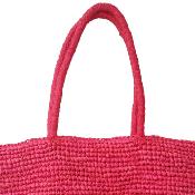 Sac Franca en raphia basique rouge